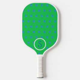 Monograma Verde de Pickleball Azul