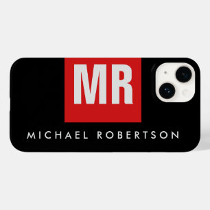 Monograma vermelho preto de qualidade único