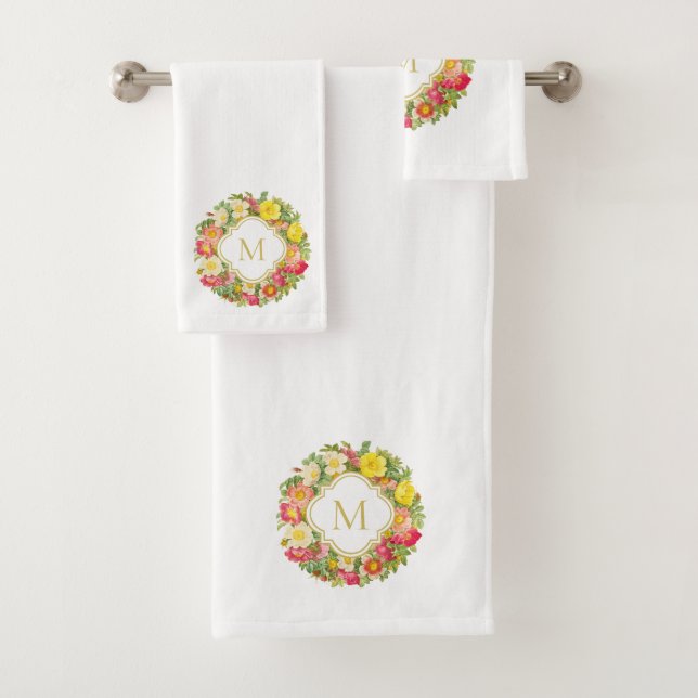 Monograma Vintage Conjunto Floral de Torneiras (Insitu)