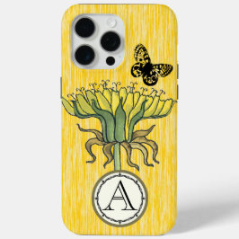 Monograma Vintage Modern Dandilion Flower iphone