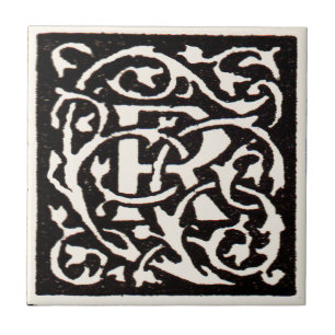 Monograma Vintage R Art Nouveau 