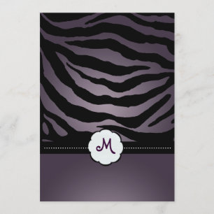 Monograma/Zebra Stripes Convites de Casamento