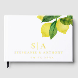 Monogramas Lemon Citrus Branch Greenery Casamento