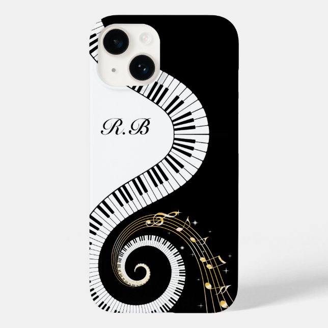 Monogramas Piano Keys e Musical Notes Galaxy 3 (Verso)