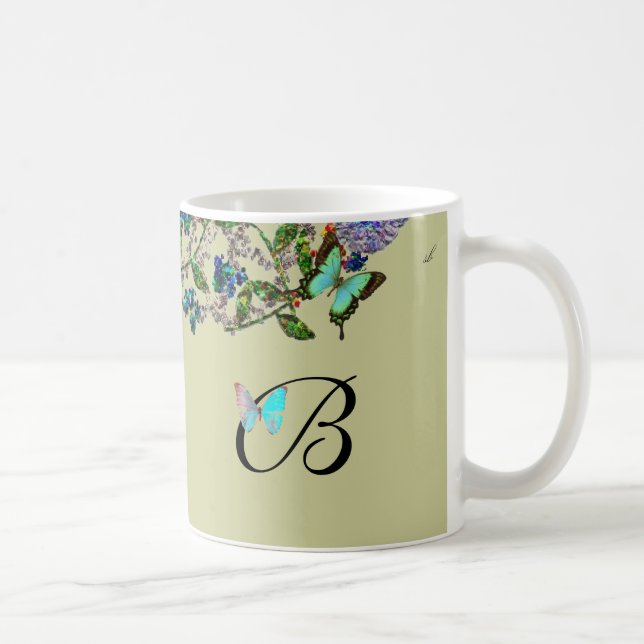 Monogramed Bejeweled a caneca (Direita)