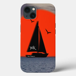 Monogrammed Sailboat with Name on Boat