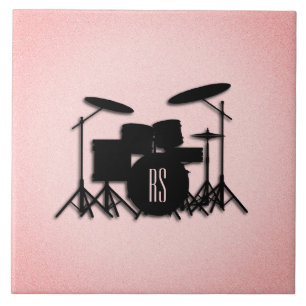 Monogramo Drum Set Music Design Rosa