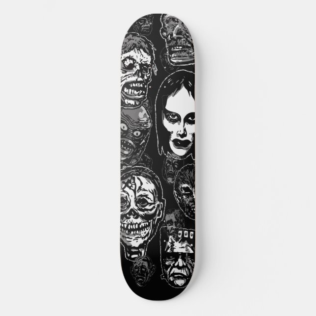 Monster Mask Skateboard Deck - Mapeamento da Conco (Frente)