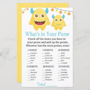 Monster O que há no seu chá de fraldas de jogo