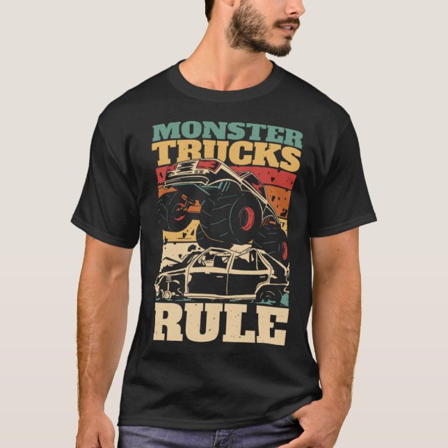 Monster Truck Monster Truster Regra sobre Pullover (Frente)