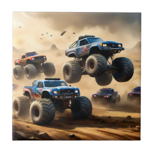 Monster Trucks Correndo No Deserto,