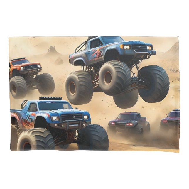 Monster Trucks Correndo No Deserto, (Frente)