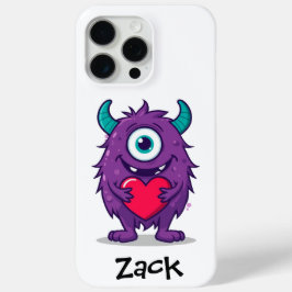 Monster Valentine Heart Cartoon Personalize Name