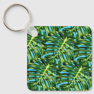 Monstera deixa Chaveiro para presente verde