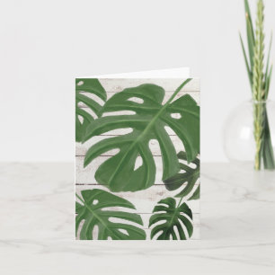 Monstera Deixa Um Cartão De Nota De Vazio Em Aviõe