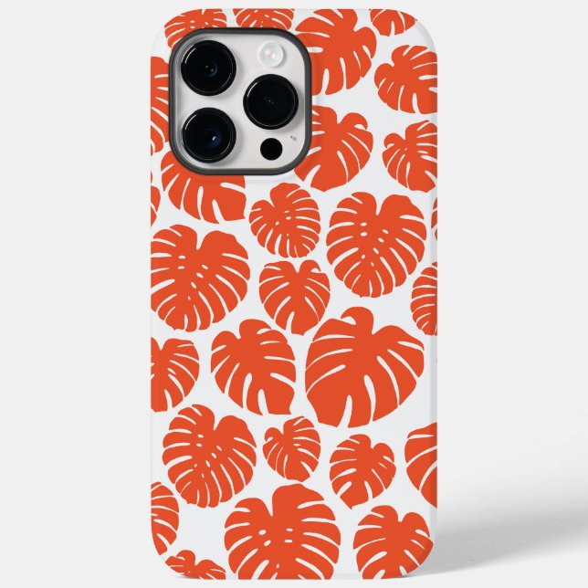 Monstera - Laranja e Branco (Verso)