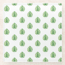 Monstera Leaf Green Design.