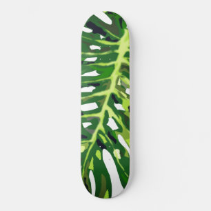Monstera Leaf Skateboard Green Folhas