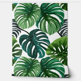 Monstera Leaves Watercolor Modern Botanical Art