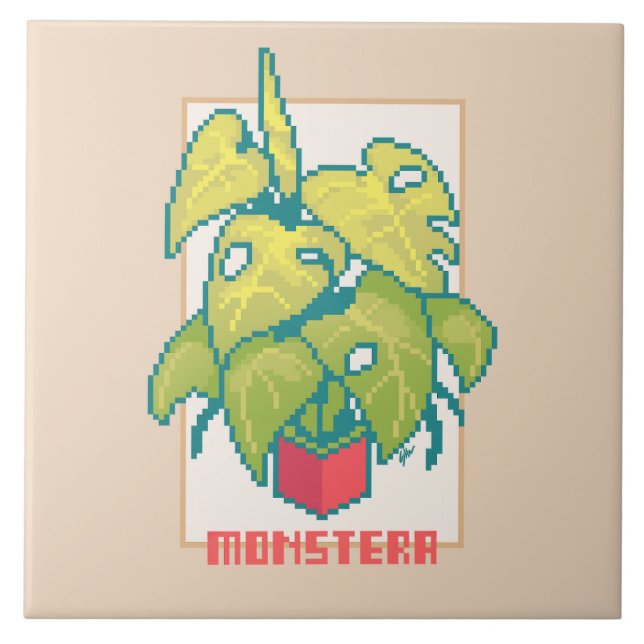 Monstera Pixelart  (Frente)