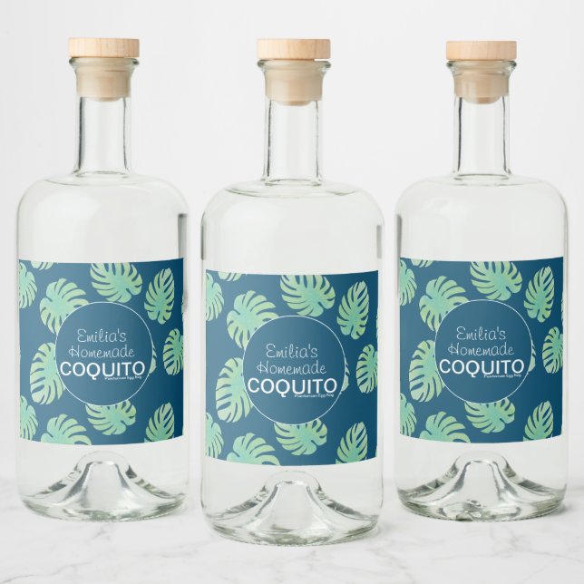 Monstera Receita Caseira de Coquito Negócios Marca (Garrafas)
