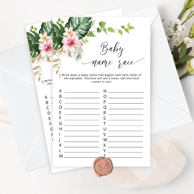 Monstera Tropical Jogo do nome do bebê (Criador carregado)