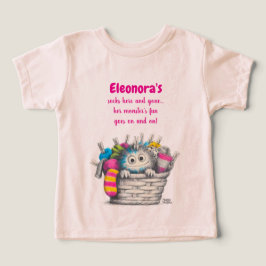 Monstro da meia engraçada de criança rosa