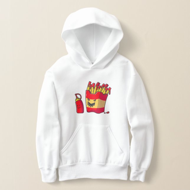 monstro de batatas fritas Dia de as Bruxas engraça (Postura )