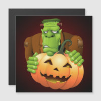 Monstro de Frankenstein Desenho com Abóbora