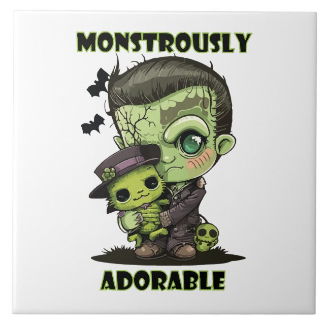 Monstro de Frankenstein Fofo com pelúcia (Frente)
