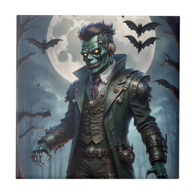 Monstro de Frankenstein Steampunk do Halloween (Frente)