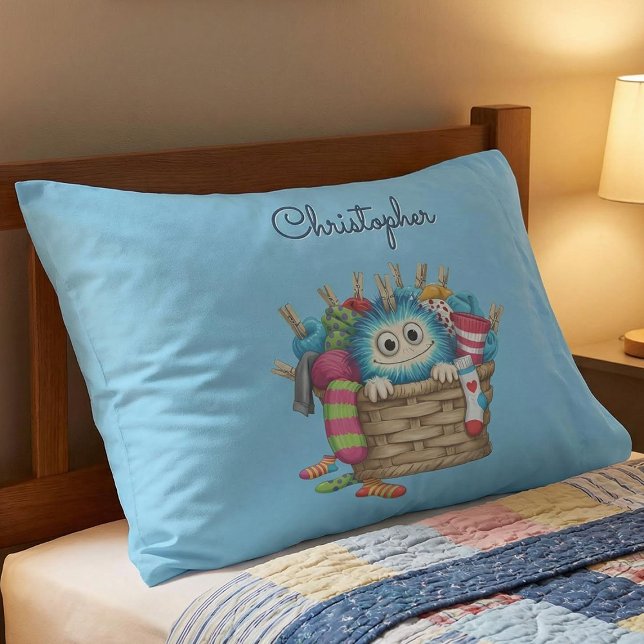 Monstro de Meia Fofo Azul Design para Crianças (Criador carregado)