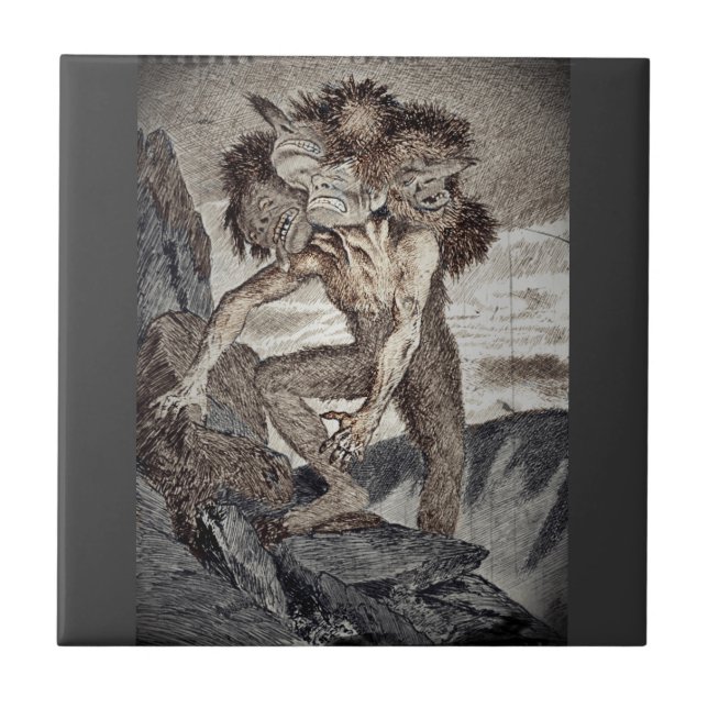 Monstro de três cabeças (Frente)