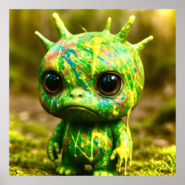 Monstro do Goo Verde - Poster do Halloween Cachorr (Frente)