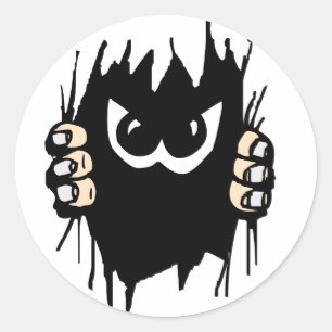 Monstro em minha etiqueta