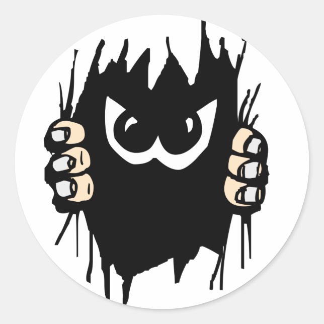 Monstro no meu adesivo (Frente)