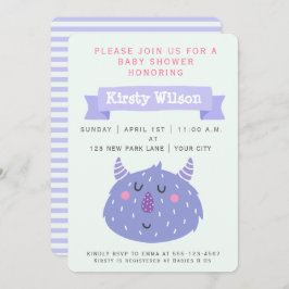 Monstro Roxo | Convite ao Chá de fraldas