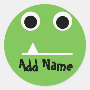 Monstro verde etiqueta personalizada do presente