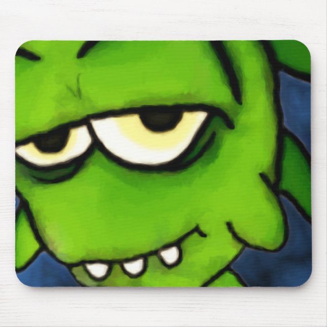 Monstro verde pequeno Mousepad (Frente)