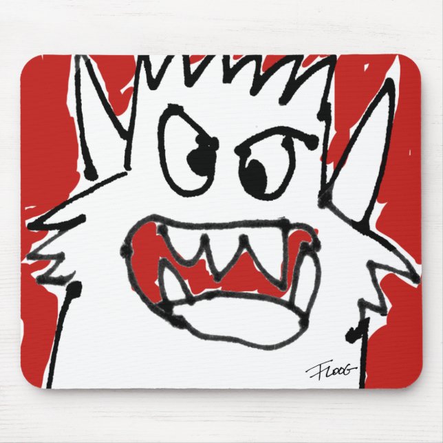 Monstro vermelho Mousepad bonito louco dos (Frente)