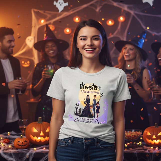 Monstros da Casa Assombrada (Monsters of the Haunted House Tri-Blend Shirt)