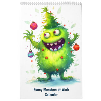 Monstros Divertidos no Trabalho – Calendário Infan