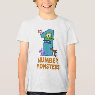 Monstros Numerosos Camisa Crianças - Cartoon Diver