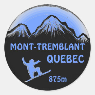 Mont Tremblant Quebec - etiquetas de arte azul de