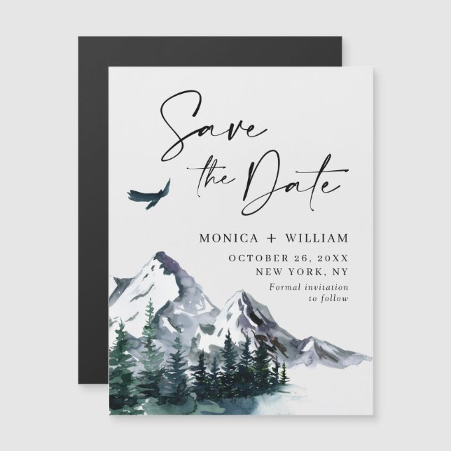 Monta Floresta Salve a Placa Magnética de Data (Frente/Verso)