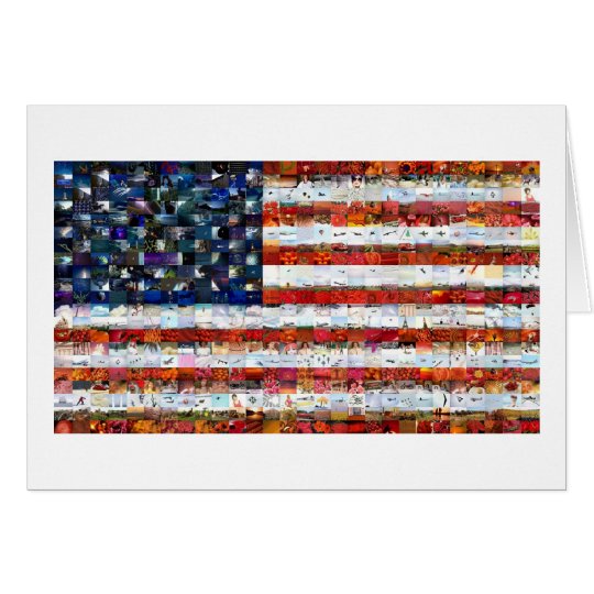 Montagem 600 da bandeira dos Estados Unidos Cartão