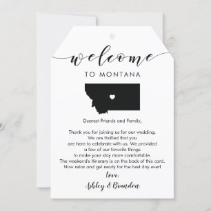Montana Wedding Tag Letter Itinerary