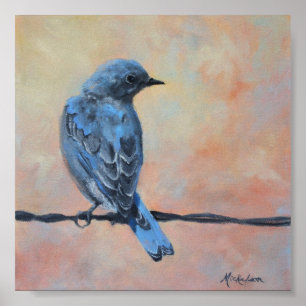 Montanha Bluebird Fine Art Impressão (Pequeno)
