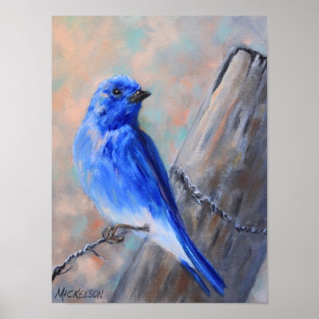 Montanha Bluebird Fine Art Poster (Frente)