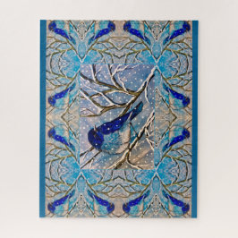 Montanha Bluebird na Quebra-cabeça de neve